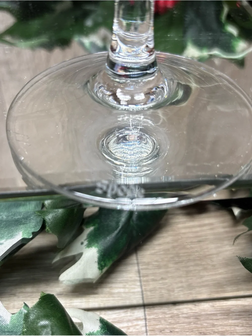 Spode Christmas Tree Martini Glass Gold Rim Single Stem Set Of 2Holidaycheer